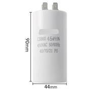 1 pièces CBB60 condensateur de démarrage 450VAC 4pin Double insertion moteur de remplacement électrique condensateurs de fonctionnement 4UF 5UF 6UF 8UF 16UF 20UF 60UF(45uf)
