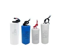 1 pièces CBB60 condensateur de machine à laver 450V pompe à eau for sécher la déshydratation condensateur de démarrage 3UF6UF10UF14UF30UF60UF80UF100U avec fil(6UF 62X35MM White)