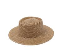 1 pièces Chapeau d'été de Paille Perle Dame Seau Plage café Blond Plus Dur pour Accessoire