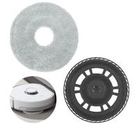 1 Pièces Chiffons Lingettes avec 1 Supports de Rechange, Serpillières Tampon pour Dreame Aspirateur L10s Pro Ultra Heat, L10s Ultra Gen2, X30 Ultra, pour Mova E30 Ultra Pièces Robot de Rechange