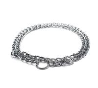 1 Pièces Collier Pour Chien Étrangleur Réglable Chaine Éducation Pour Chien En Métal Pour Animaux Domestiques (Argenté)