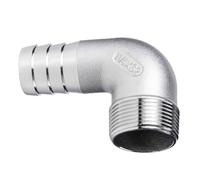 1 Pièces Coude À 90 °, 20mm 25mm 32mm 38mm 40mm Tuyau Barbe X 3/4" 1" 1-1/2" 1-1/4" 2" Mâle 304 En Acier Inoxydable Raccord De Tuyau Coudé À 90 Degrés(1-1/4" 25MM)