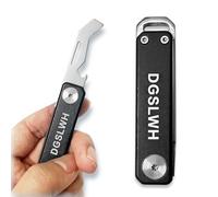 1 pièces COUTEAU PLIANT multifonctionnel, Cutter en acier inoxydable, Cutter Portable, Box Cutter, Ouverture de la bouteille et Déballage 2 en 1, Idéal pour le Bureau, l'école et la maison (noir)