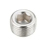 1 pièces cuivre 1/8 "1/4" 3/8 "1/2" 3/4 "filetage mâle tuyau en laiton tête hexagonale embout bouchon raccord coupleur connecteur adaptateur(Iron Pllug,1/4")