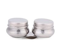 1 pièces en Acier Inoxydable Palette Tasse Double Trempette avec Couvercle Art Huile Pot Double Palette Peinture à l'huile conteneur pour Peinture à l'huile Acrylique