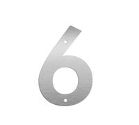 1 Pièces En Acier Inoxydable Taille 3-8 Pouces Étanche Maison Décor Extérieur Flottant Lettre Chiffres Métal Signe Chambre Porte Numéro Signes Plaques(6,6inch)