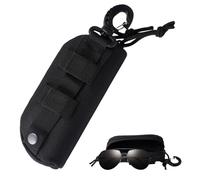 1 Pièces étui à Lunettes Tactique Sac,17 X 6.98 X 6cm étui à Lunettes Tactique avec Boucle,Tactique Durable Extérieure étui à Lunettes, étui à Lunettes Portable Tactique, Pour L'escalade, le Trekking
