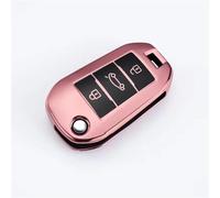 1 Pièces Etui Clés De Voiture Sac Coque Fob pour Peugeot 2008 3008 4008 307 208 308 408 508 pour Citroen C4 C4L pour Cactus C3 C6 C8(Pink)