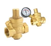 1 pièces G 1/2 "3/4" 1 "2" soupape de maintenance de réduction de pression en laiton DN15/DN20/DN25/DN32 régulateur réglable soupape de sécurité manomètre(2′,With Gauge)