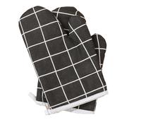 1 Pièces Gants De Cuisson De Cuisine Gants De Four À Micro-ondes Gants Résistants Aux Hautes Températures Et Isolés Gants De Four Résistant À La Chaleur Glo(Black Grid 1pcs)