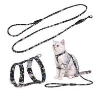 1 Pièces Harnais Chat Anti Evasion, 150cm Harnais Réglable pour Chat, Escape-Proof Cat Harness and Leash Set, Chat Réglable Résistant à l'Évasion, pour Chiot Chaton des Petits Animaux de Compagnie