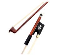 1 pièces haut Pernambuco fibre de carbone bâton rond violon alto violoncelle arc 4/4, argent/cuivre monté, prêle de Sibérie crin de cheval(Violin bow 3)
