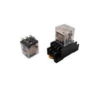1 pièces HH63P LY3NJ relais JQX-13 220v24v 12 v 12 volts AC/DC 10A 11PIN Contact argent bobine électromagnétique Micro Mini relais avec Base(DC12,Base)