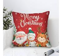 1 Pièces Housse De Coussin De Noel 45x45cm, Decoration De Noel Interieur Chic, Coussins Decoratifs pour Canapes, Decoration De Noël Maison Salon Chambre Lit