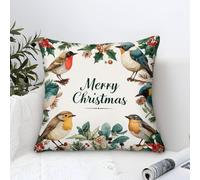 1 Pièces Housse De Coussin De Noel 45x45cm, Decoration De Noel Interieur Chic, Coussins Decoratifs pour Canapes, Decoration De Noël Maison Salon Chambre Lit