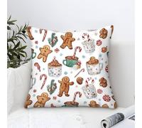 1 Pièces Housse De Coussin De Noel 45x45cm, Decoration De Noel Interieur Chic, Coussins Decoratifs pour Canapes, Decoration De Noël Maison Salon Chambre Lit
