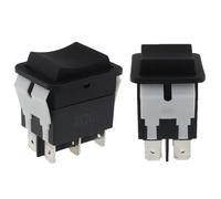 1 pièces HY12-9-3 6 broches bouton-poussoir de réinitialisation automatique sur interrupteur à bascule interrupteurs à bouton-poussoir for outils électriques 125/250V 18/20A