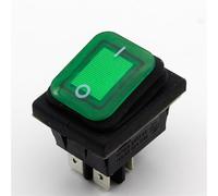 1 pièces interrupteur à bascule à bascule de verrouillage vert IP55 4 broches 2 positions AC250V/16A LED éclairé
