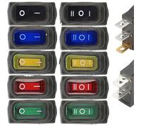 1 pièces interrupteur à bascule KCD3 marche-arrêt/marche-arrêt-marche 2/3 positions 2/3 broches, 12V/220V(Gold,220 V)