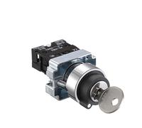 1 pièces interrupteur à bouton-poussoir auto-réinitialisation XB2 petite tête de champignon arrêt d'urgence 22mm bouton clé démarrage mise sous tension XB2-BS542 XB2-BA31 XB2-BA42(XB2-BG21 Key Second)