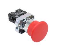 1 pièces interrupteur à bouton-poussoir auto-réinitialisation XB2 petite tête de champignon arrêt d'urgence 22mm bouton clé démarrage mise sous tension XB2-BA31 XB2-BA42(XB2 BC 42)