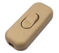 1 Pièces Interrupteur Lampe de Chevet,Interrupteurs à Bascule Or | Bi-Polaires 6A 250V,Interrupteur pour Lampe Inline 2 ou 3 Ligne,pour Petits Appareils,Lampes de Bureau et de Chevet