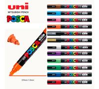 1 pièces japon UNI POSCA stylo marqueur acrylique PC-3M 0.9mm-1.3mm stylo à base d'eau POP affiche publicitaire Graffiti 24 couleurs Art peinture Light orange