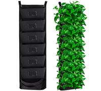 1 Pièces Jardinière Murale Verticale Suspendue 7 Poches Tissu de Feutre Imperméable Pochette de Culture de Fleurs D'herbes Sacs de Plantation Sacs de Rangement pour Cour Jardin Clôture Balcon(#1)