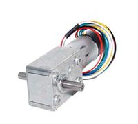 1 pièces JGY370 encodeur moteur à engrenage à vis sans fin 6V 12V 24V double arbre haute faible bruit Angle droit réducteur de boîte de vitesses bricolage robotique imprimante 3D(Motor only,40R,12V)