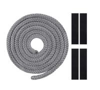 1 Pièces Joint Poele a Bois,Joint Insert Cheminée,Joint Réfractaire,Joint Cheminée,Joint en Fibre de Verre avec 4 Ruban,pour Cheminée,Poêle,Résistante à 450-550°C(10mm*2m,Gris)