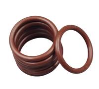 1 Pièces Joint Torique en Caoutchouc Fluoré, 257mm x 245mm x 6mm, Fil Diamètre 6 mm OD 257 mm, Brun FKM Joint Étanchéité pour Machines Plomberie