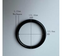 1 Pièces Joints toriques en caoutchouc nitrile, Fil Diamètre 5.33 mm, ID 123.8 mm, OD 134.46 mm, Joint torique rond