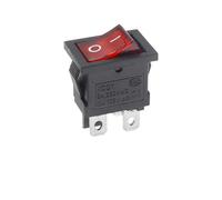 1 pièces KCD1 LED ON-OFF 4 broches bateau voiture interrupteur à bascule 21 * 15mm 6A/250V 10A/125V AC noir rouge vert lumière Siwtch(Red)