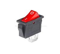 1 pièces KCD3 interrupteur à bascule marche-arrêt marche-arrêt 2 positions 3 broches équipement électrique avec interrupteur d'alimentation léger 16A 250 V/20A 125 V AC(Red 2P2T no led)
