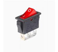 1 pièces KCD3 interrupteur à bascule marche-arrêt marche-arrêt 2 positions 3 broches équipement électrique avec interrupteur d'alimentation léger 16A 250 V/20A 125 V AC(Red Light 3P2T)