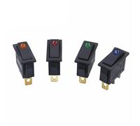 1 pièces KCD3 interrupteur à bascule noir ON OFF 3 broches verrouillage 16A 250VAC avec LED à points(Yellow-single)