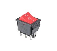 1 pièces KCD4 interrupteur à bascule noir transparent rouge et vert lumière LED 4 6 broches 2 3 vitesses 20A argent interrupteur de contact interrupteur à bouton d'alimentation(Red 6P 3Gear)