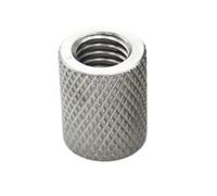 1 Pièces M10 M12 M14 M16 304 Acier Inoxydable Étendu Cylindrique Tête Plate Moletée Vis À Main Écrou Maille De Réglage(25mm,M10xOD 16mm(1Pcs))