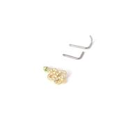 1 pièces mode SL en forme de nez goujons Piercing acier inoxydable 20G serpent Zircon narine vis indien nez anneau Piercing bijouxMode Traitement
