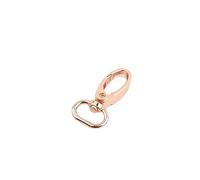 1 pièces mousqueton ovale anneau métal pivotant oeil déclencheur pince fermoir for cuir artisanat sac sangle ceinture sangle plus couleur 14mm-38mm intérieur ( Color : Rose gold , Size : ID 20mm )