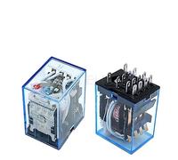 1 pièces MY4 général petit relais électromagnétique de puissance AC12V/24V/110V 220V MY4NJ bobine 4NO 4NC(Dc,380V)