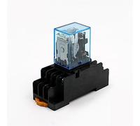 1 pièces MY4NJ électronique Micro Mini relais électromagnétique 5A 14PIN bobine 4DPDT avec socle de prise PYF14A DC12V 24V AC110V 220V LED(AC 220V)