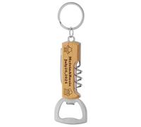 1 Pièces Ouvre-bouteilles en bois personnalisée, garçons de garniture Best Man Gifts for Wedding Bachelor Party, Cadeaux gravés pour père, grand-père, modèles personnalisés et texte.Multifonctionnel.