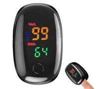 1 Pièces Oxymètre de Doigt Portable - Mesure Précise de la Saturation en Oxygène et Fréquence Cardiaque | Lecteur Oxygène Sanguin Compact pour Usage Maison et Sport