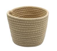 1 pièces panier rangement en corde de coton,paniers pour étagères Tissés,panier de rangement salle de bain,paniers de décoration,pour organiser cosmétiques, livres(kaki)