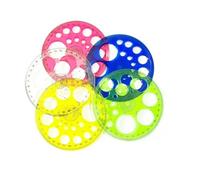 1 pièces papeterie 360 degrés règle ronde cercle Transparent bureau approvisionnement rapporteur rapporteur modèle maître moderneAttrayant