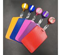 1 Pièces Pas De Fermeture À Glissière Pas Cher Bus Id Détenteurs De Carte De Crédit Bancaire Identité Rouge Jaune Bleu Badge Avec Bobine Rétractable Couleur Aléatoire