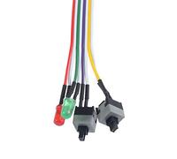 1 pièces PC ordinateur carte mère câble d'alimentation Original marche arrêt réinitialisation avec lumière LED bouton poussoir interrupteur 65 cm