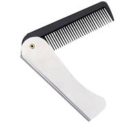 1 Pièces Peigne Barbe,Peigne Barbe Homme,Peigne a Barbe Homme,Peigne à Barbe,Peigne Homme,Peigne Cheveux Homme,Peigne en Acier Inoxydable,pour Mini Peigne Femme,Peigne à Barbe Homme,Pliable,17.1*2.8cm