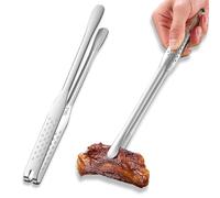 1 pièces Pince Cuisine en Acier Inoxydable, Pince alimentaire en acier inoxydable, Pince Barbecue, Qualité alimentaire, idéal pour cuisiner, griller, salades, buffets, plats, gâteaux,pâtes,etc(23.6cm)